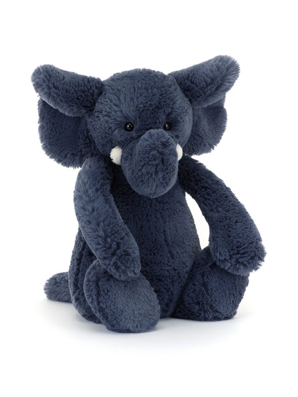JELLYCAT Bashful Navy Blue Elephant Stuffed Animal